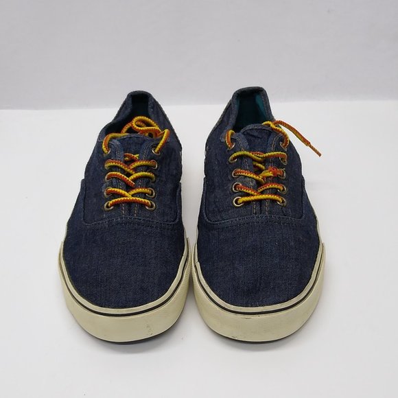 American Eagle US 11 Men's Denim Lace Up Low Top Casual Slip On Loafer Shoe - Picture 6 of 9